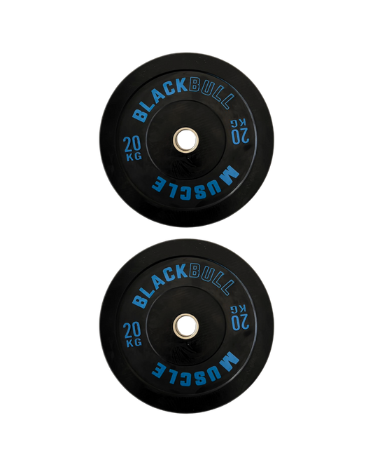 Par de Discos Olímpicos Bumper 20kg BLACK BULL MUSCLE (Caucho)