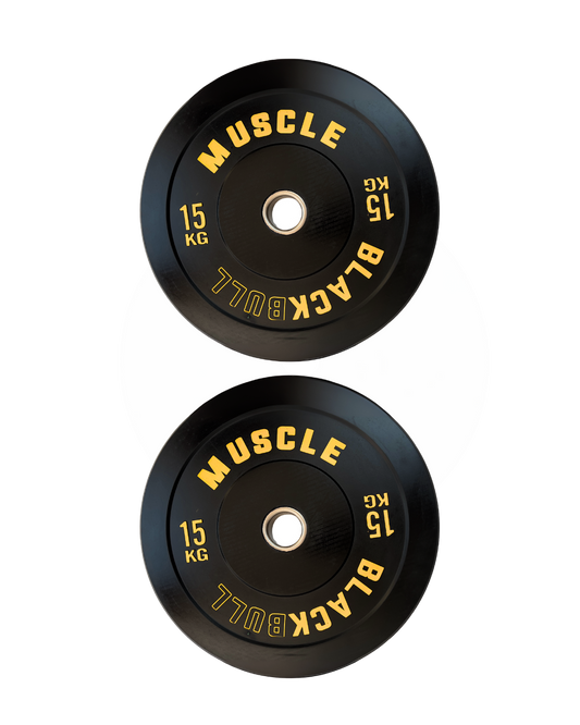 Par de Discos Olímpicos 15 kg Black Bull Muscle (Caucho)