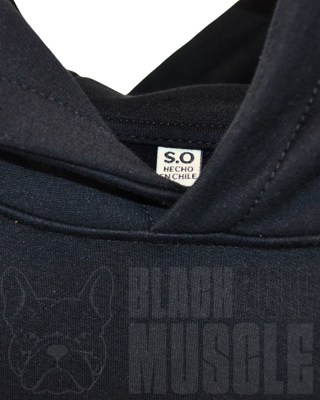 Poleron Oversize Black Bull Muscle