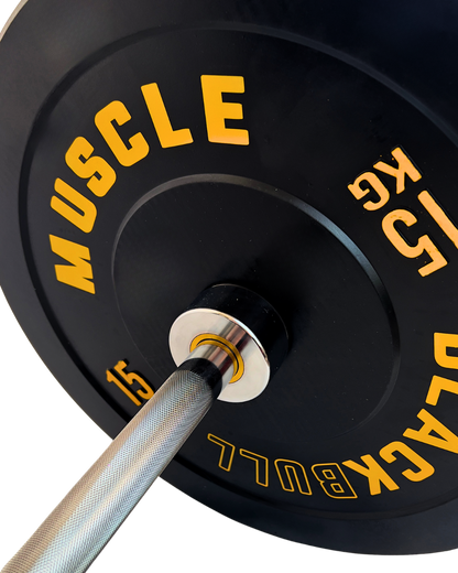 Par de Discos Olímpicos 15 kg Black Bull Muscle (Caucho)