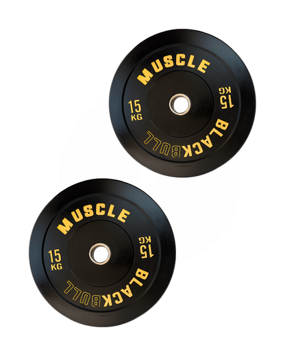 Par de Discos Olímpicos 15 kg Black Bull Muscle (Caucho)