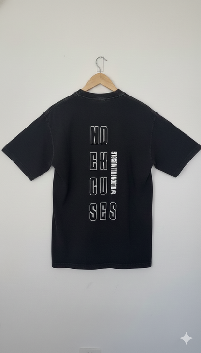 Polera Oversize gravillada No Excuses