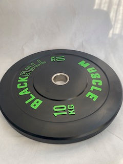 Par de Discos Olímpicos Bumper 10 kilos - Black Bull Muscle (Caucho)