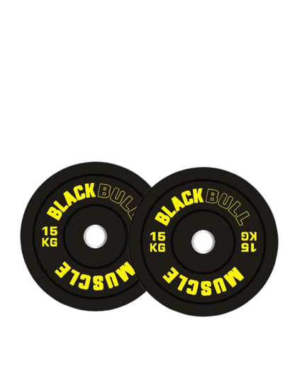 Par de Discos Olímpicos 15 kg Black Bull Muscle (Caucho)