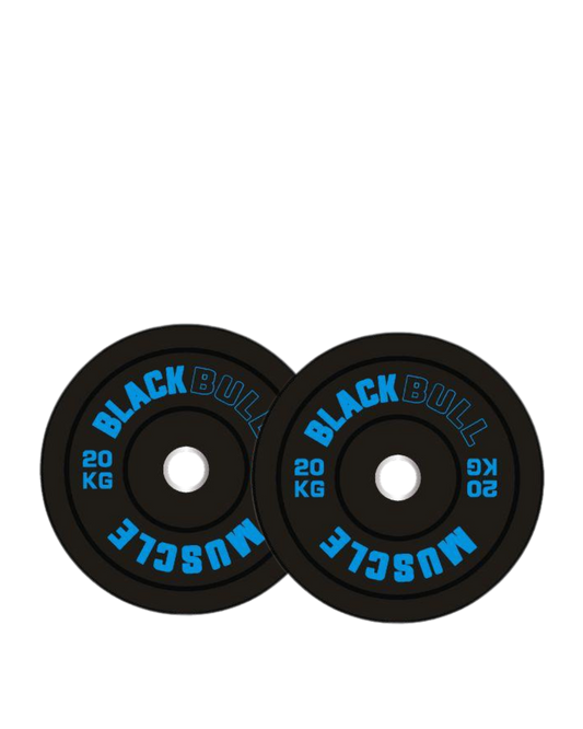 Par de Discos Olímpicos Bumper 20kg BLACK BULL MUSCLE (Caucho)