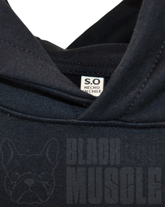 Poleron Oversize Black Bull Muscle