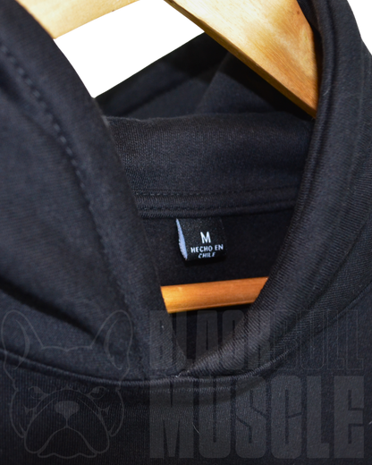 Polerón Canguro Negro Black Bull Muscle