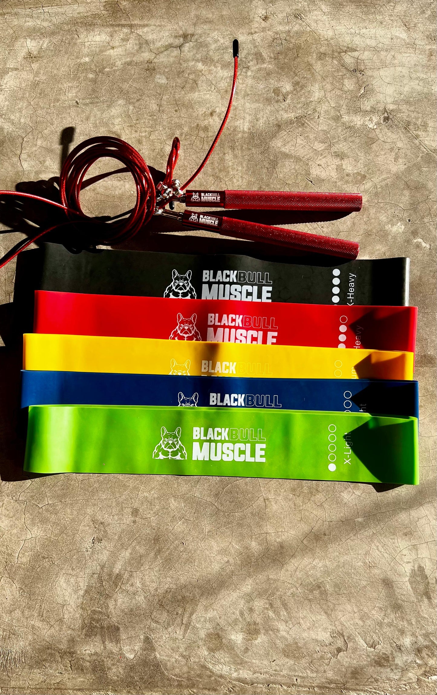 Kit banda elástica & cuerda de saltar Black Bull Muscle