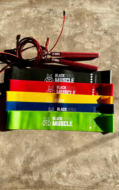 Kit banda elástica & cuerda de saltar Black Bull Muscle