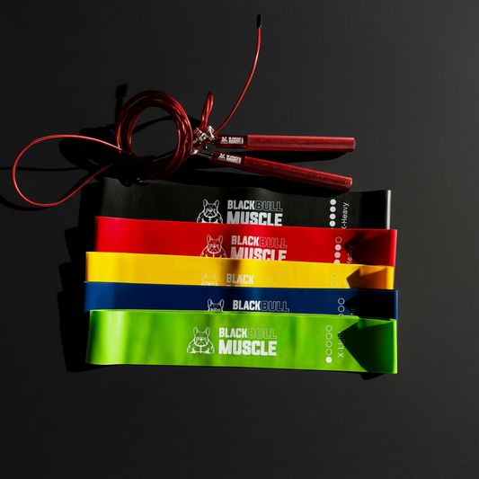 Kit Bandas Elásticas + Cuerda de Saltar Black Bull Muscle - Portada