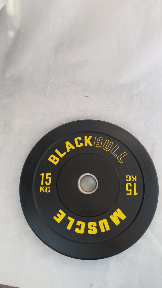 Par de Discos Olímpicos 15 kilos Black Bull Muscle (Caucho)