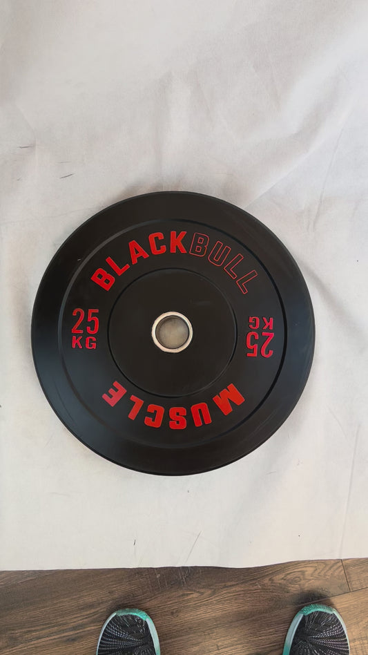 Par de Discos Olímpicos 25 kilos Black Bull Muscle (Caucho)